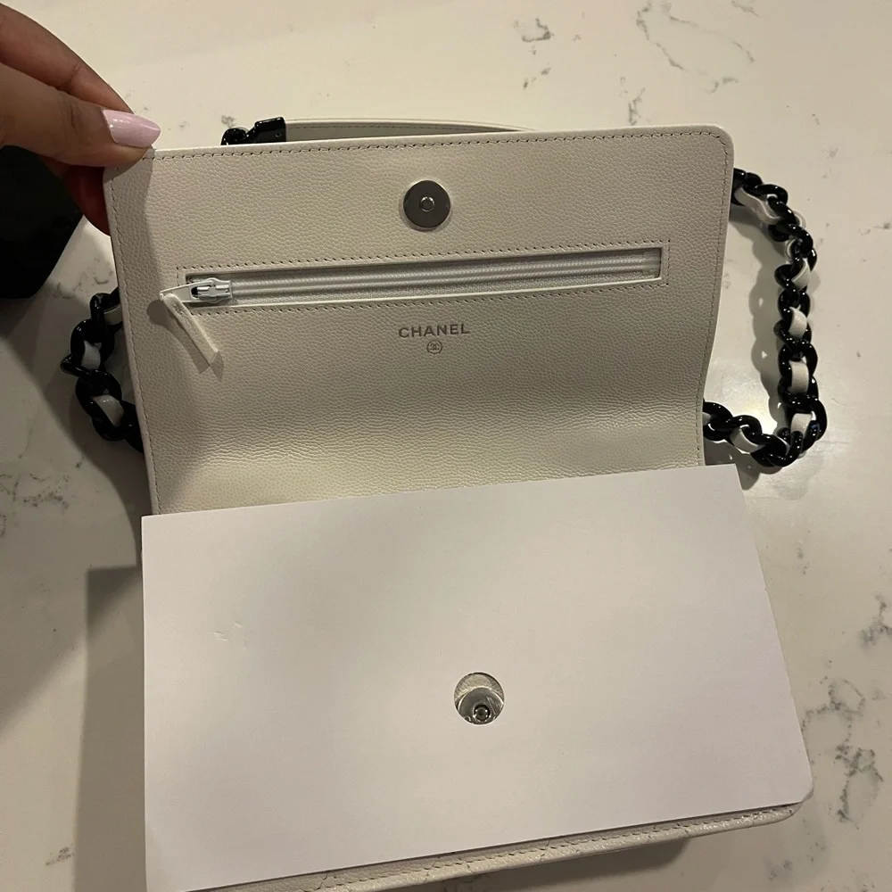 Chanel timeless wallet on chain trendy